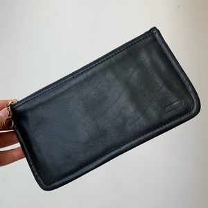 Black 🖤 Vintage Coach Skinny Case (7170) | Cosmetic Bag, Zippered Pouch